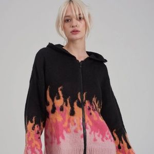 Ragged Priest Enlightened Flame Print Hoodie